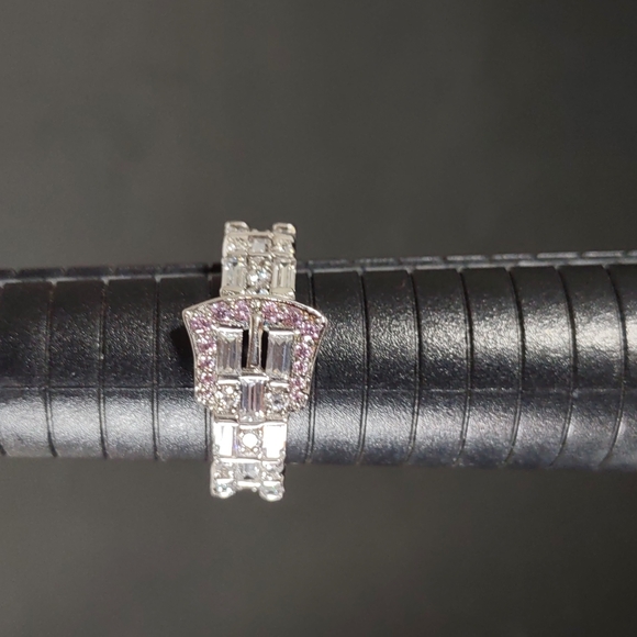 Absolute ™ Cubic Zirconia/Sterling Silver Buckle Ring - Picture 6 of 12